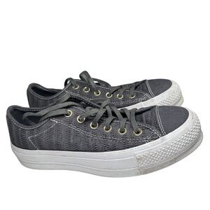 Converse Chuck Taylor All Star Lift OX Herringbone Mesh sneakers 8 casual woven